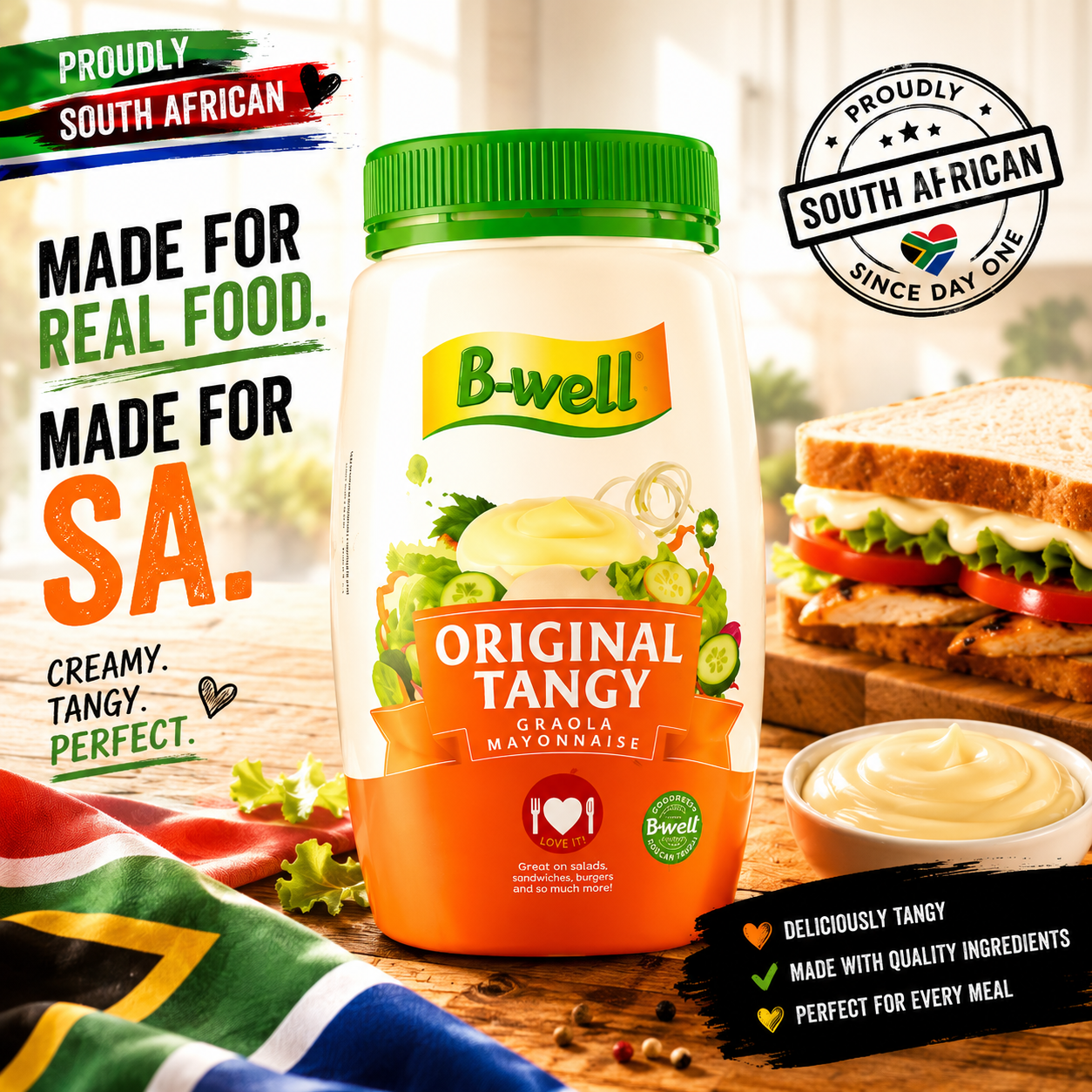 B-Well Original Tangy Mayonnaise 750g,
