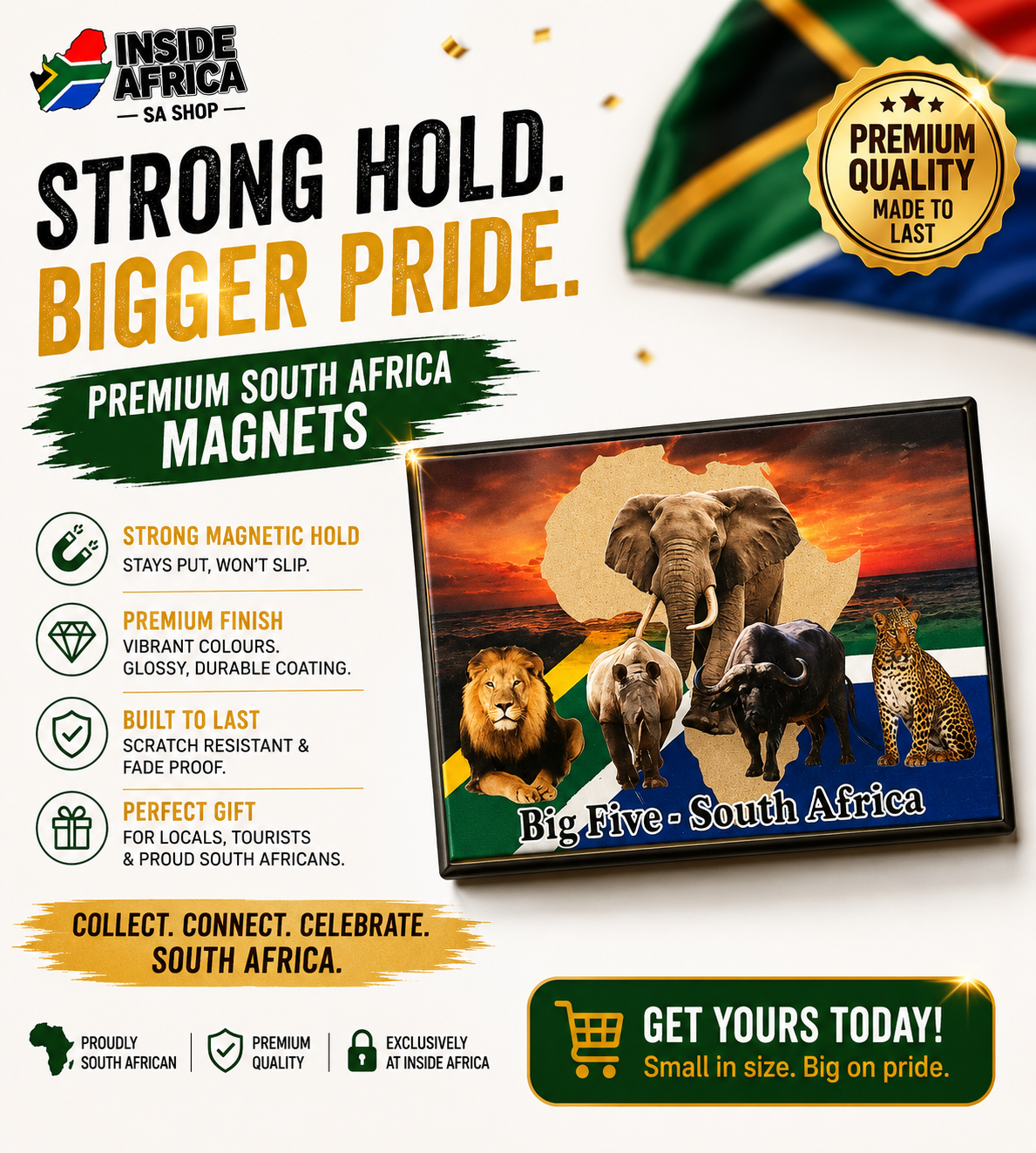 Magnet BIG 5 - South Africa( 32mmx25mm )