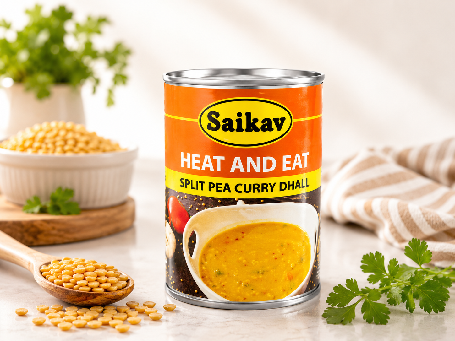 SAIKAV HEAT AND EAT  SPLIT PEA DHALL 410G
