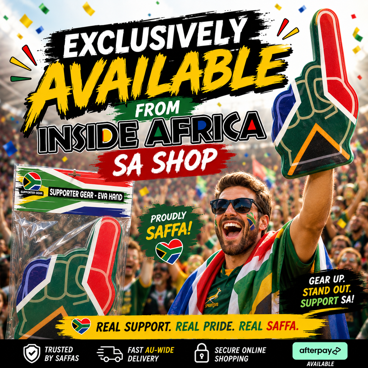 South African Supporter Gear Hand Glove