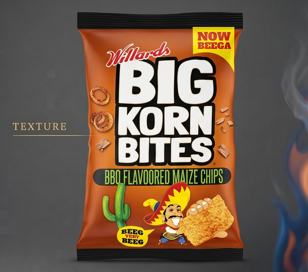 Willards Big Korn Bites - BBQ 120g