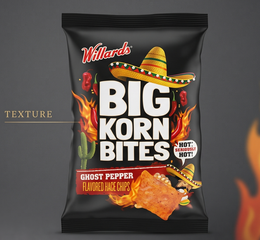 Willards Big Korn Bites - Ghost Pepper 120g
