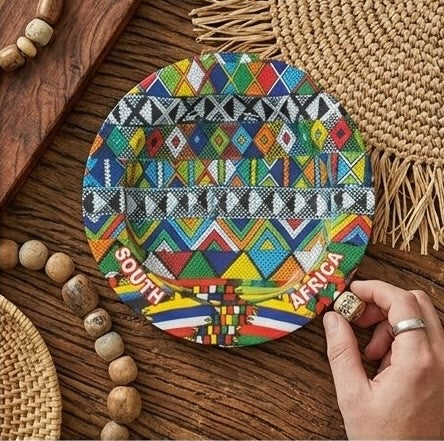 South African Art Design Metal Ashtrays 14cm