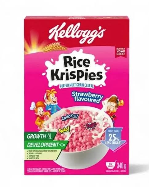 KELLOGGS RICE KRISPIES STRAWBERRY 340G