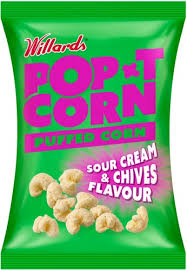 WILLARDS POP T CORN SOUR CREAM & CHIVES 80g