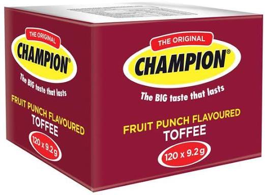 CHAMPION TOFFEES FRUIT PUNCH 112`S