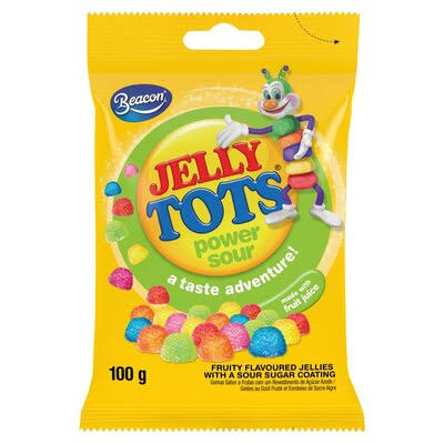 BEACON JELLY TOTS CANDY POWER SOUR 100G