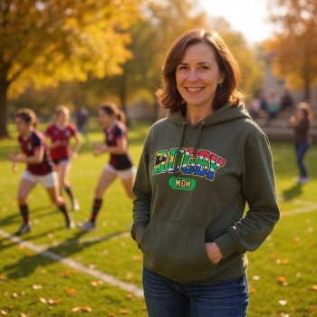 Rugby Mom SA FLAG hoodie (S,M,XL)