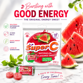 Super C Watermelon flavoured 150G ( 10 mini rolls)
